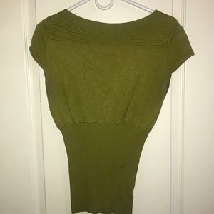 Worthington Green Sweater Short Sleeve Top Sz M